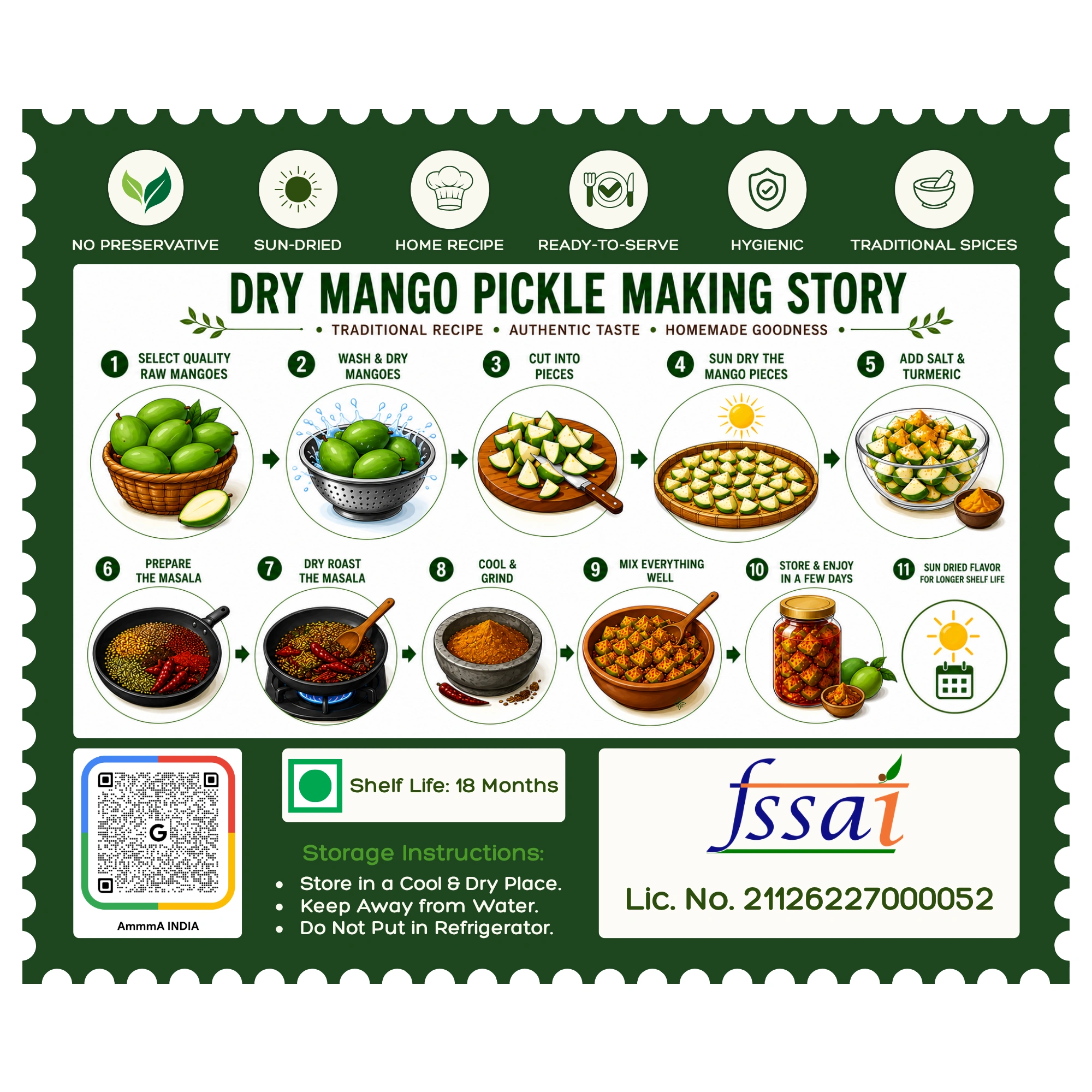 Dry Mango Pickle | Aam ka Sookha Achar | AmmmA INDIA