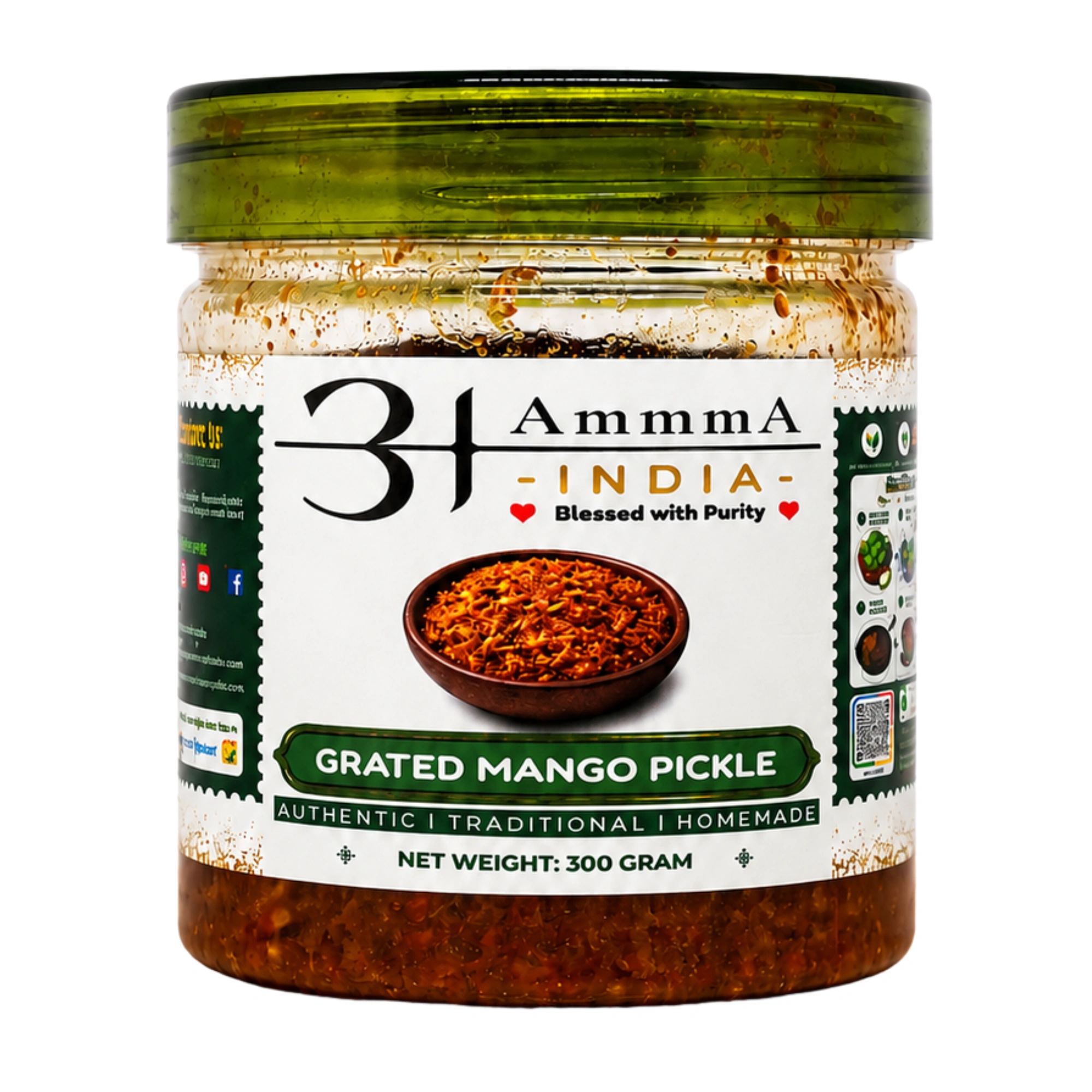 AmmmA-INDIA-Grated-Mango-Pickle-Kuccha-Aam-Ka-Achar-300-Gram