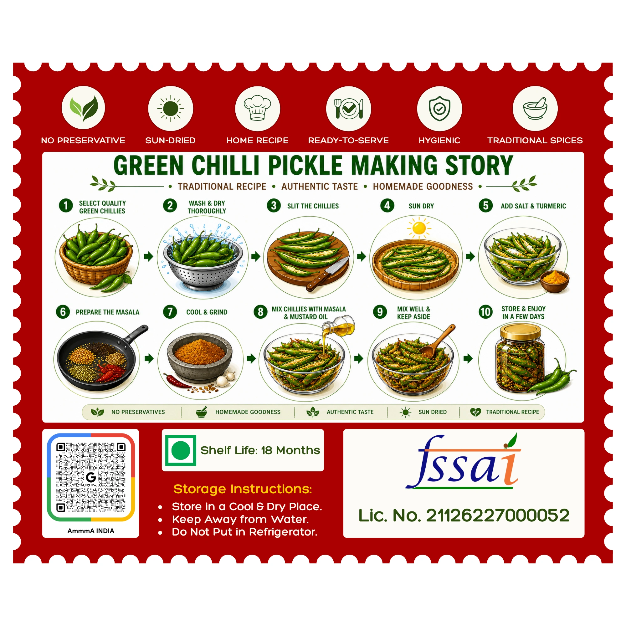 Green Chilli Pickle | Hari Mirchi Ka Achar | AmmmA INDIA