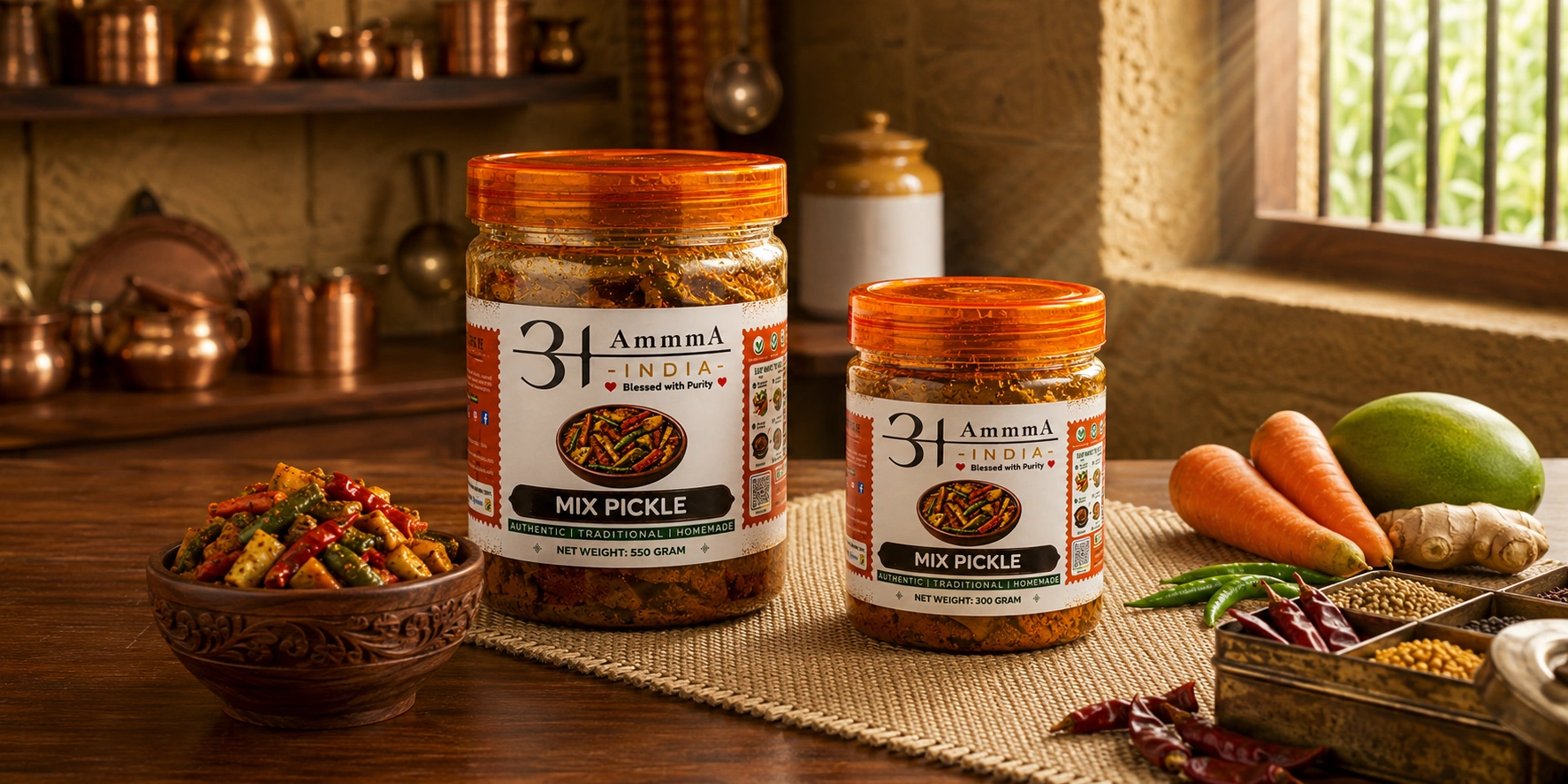 AmmmA-India-Mix-Pickle-Aam-Gajar-Adrak-Lehsun-Ka-Mix-Achar-Description
